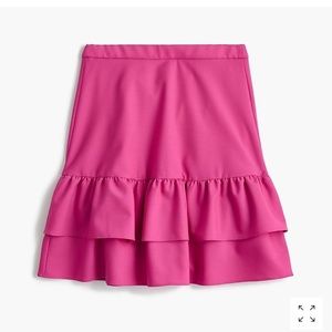 J.Crew Hot Pink Ruffle Skirt